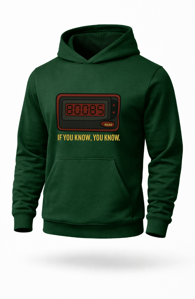 80085 pager retro tech meme hoodie by Tailored Threadz