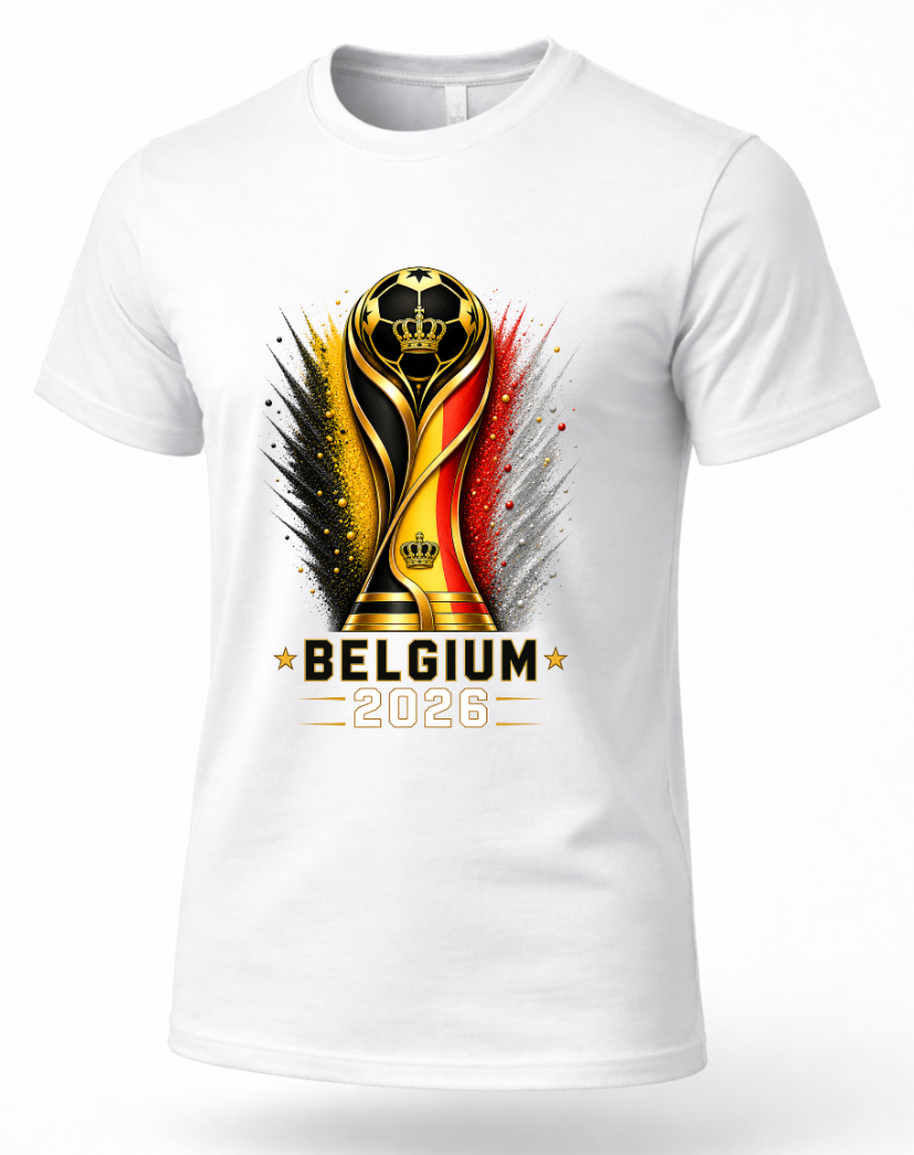Belgium football shirt white graphic tee