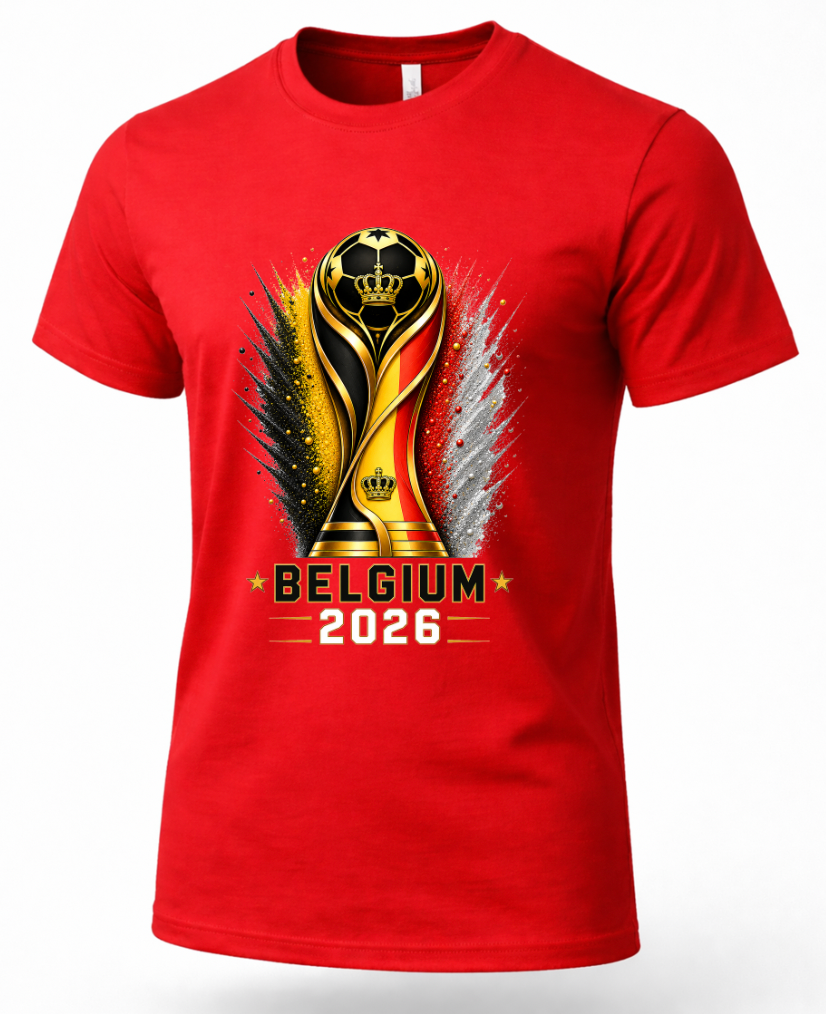 Belgium supporter shirt red football fan t shirt
