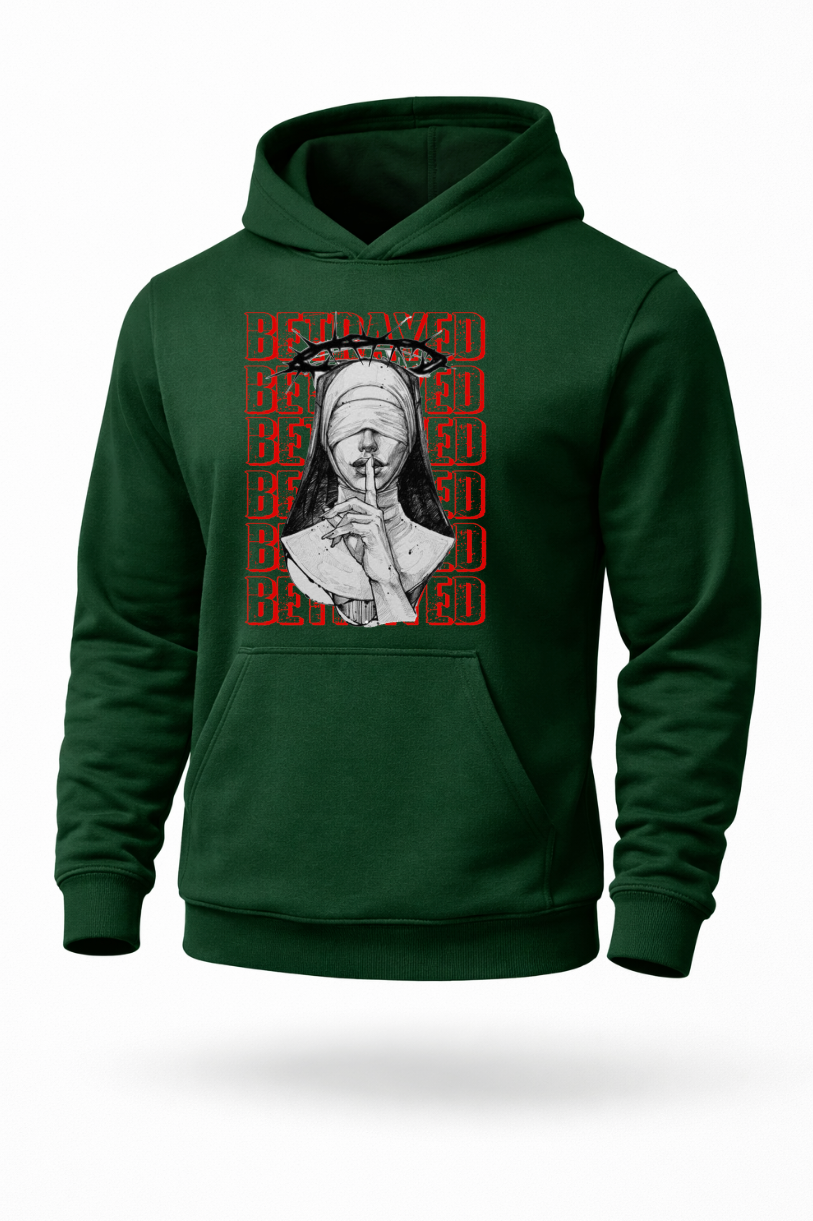 Betrayed gothic streetwear graphic hoodie by Tailored Threadz