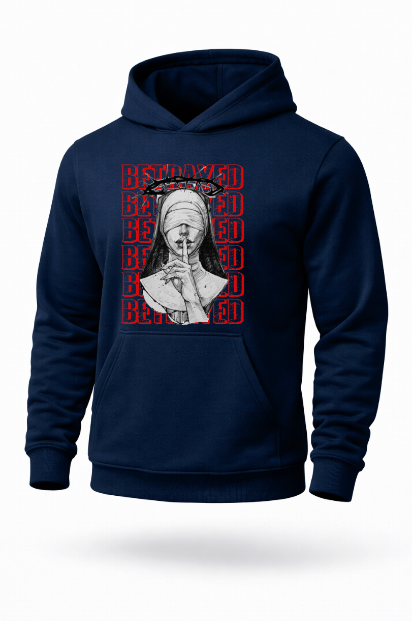 Betrayed gothic streetwear graphic hoodie by Tailored Threadz