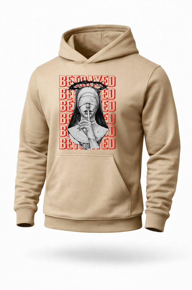 Betrayed gothic streetwear graphic hoodie by Tailored Threadz