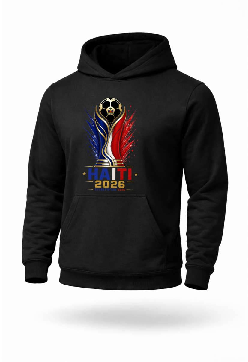 Black Haiti Hoodie Haitian Pride Football Fan Apparel