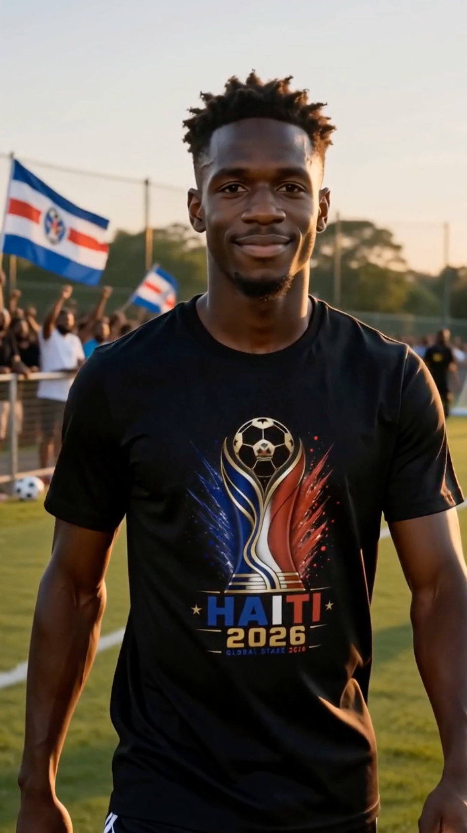 Black Haiti Soccer Shirt Haitian Football Supporter T-Shirt 2026 Fan Apparel