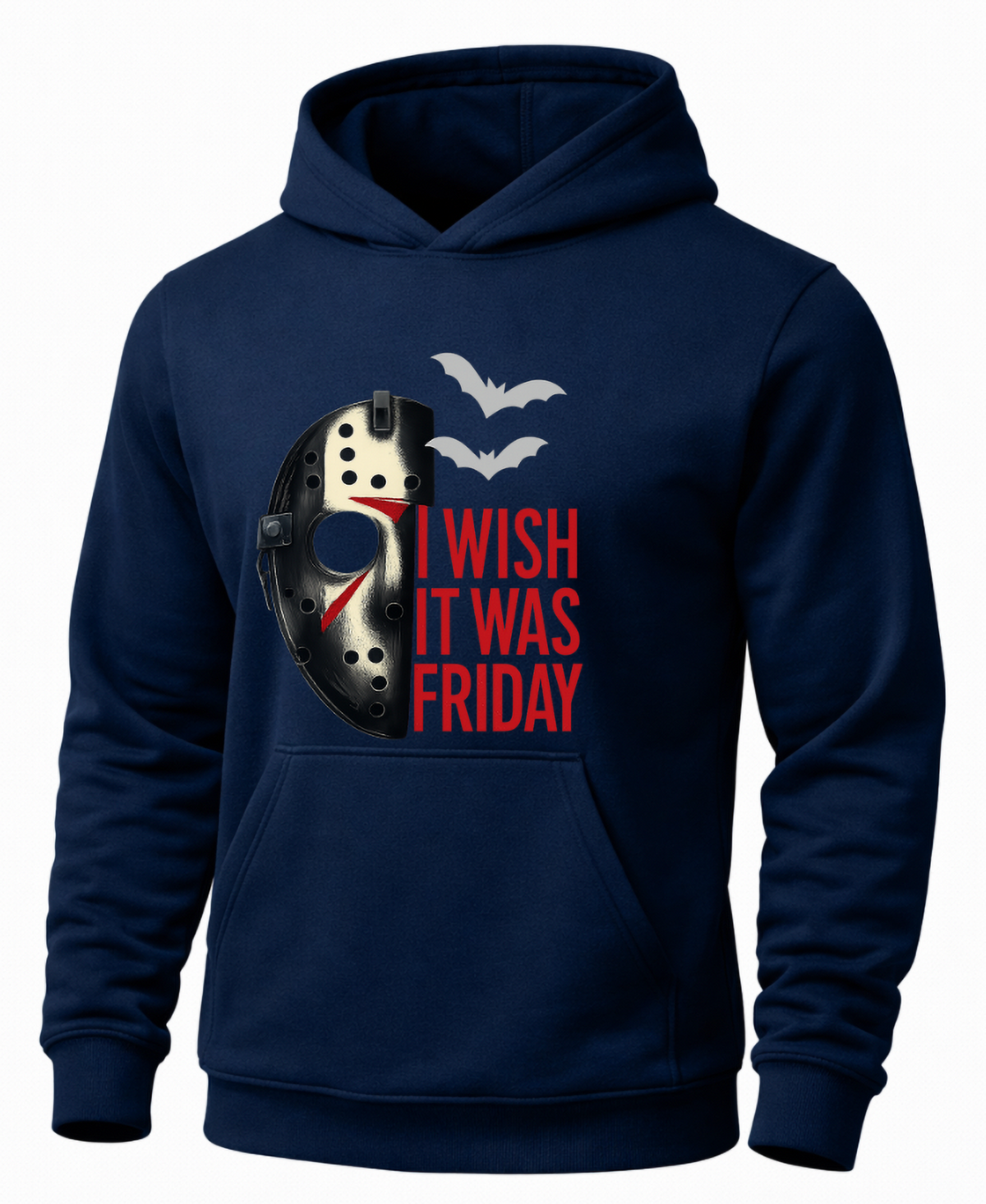 Navy Friday the 13th Jason Voorhees I Wish It Was Friday hoodie