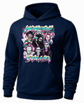 Navy Horror Squad hoodie with colorful retro horror character design
