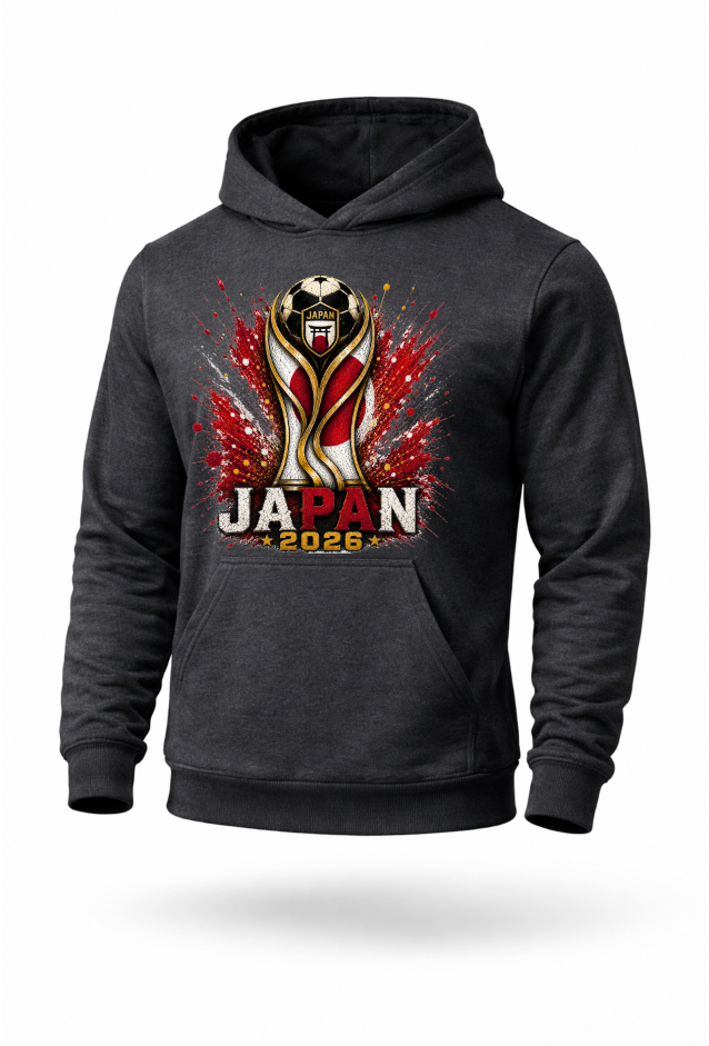 Charcoal Japan National Team Hoodie Japanese Supporter Apparel