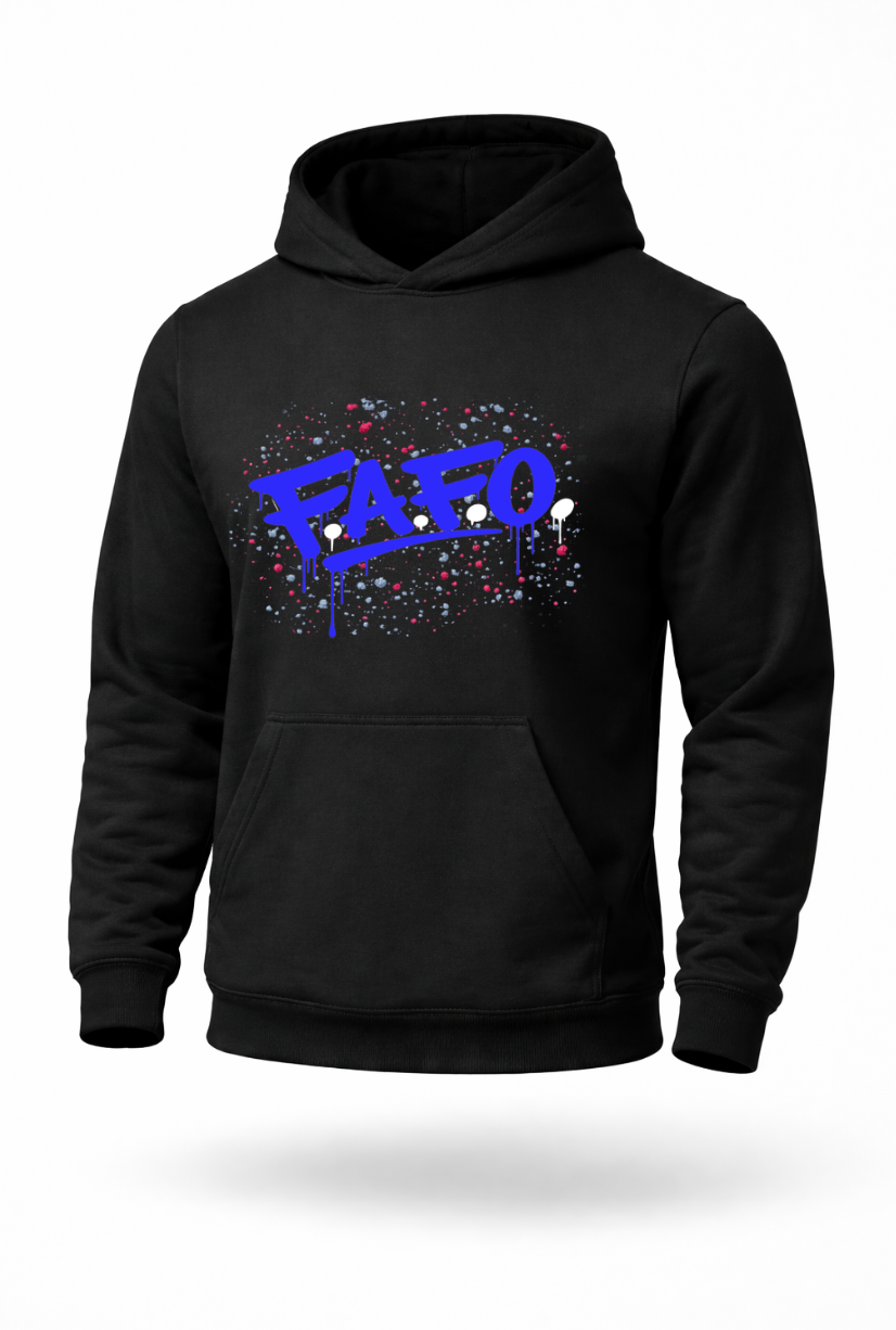 FAFO graffiti streetwear hoodie