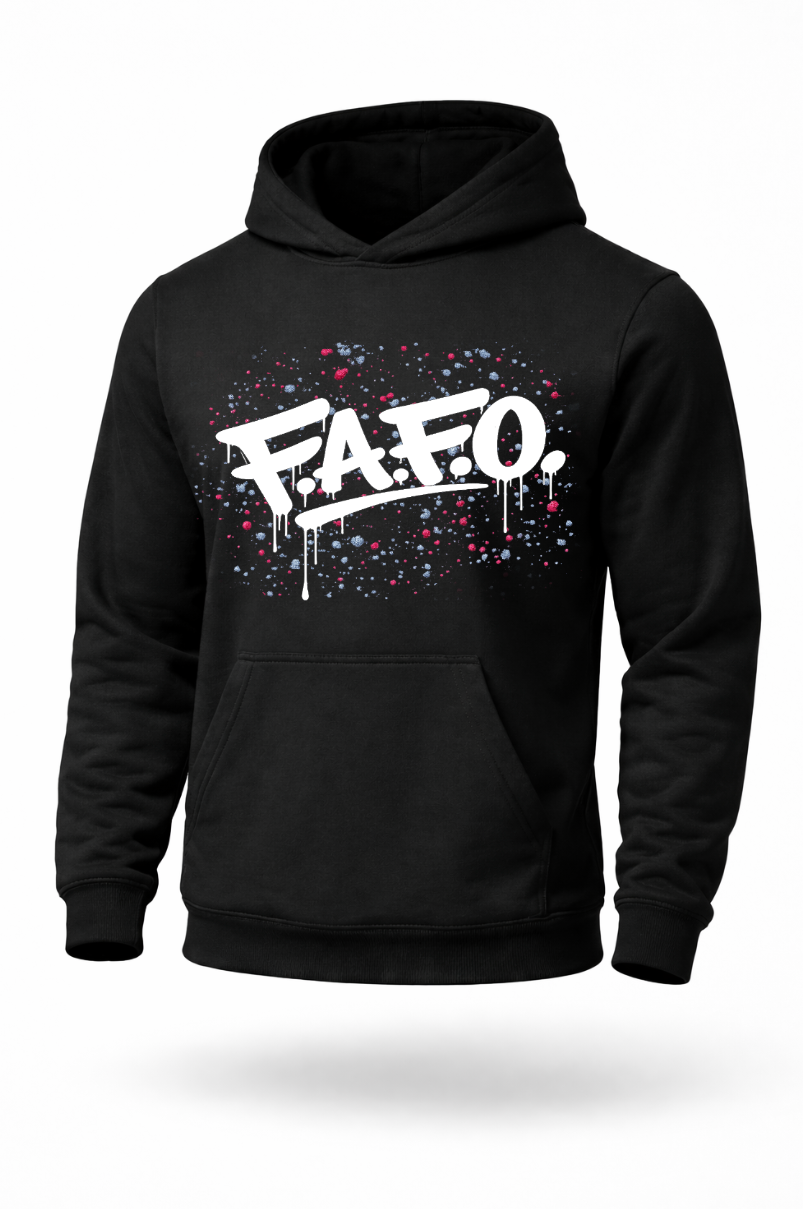 FAFO graffiti streetwear hoodie