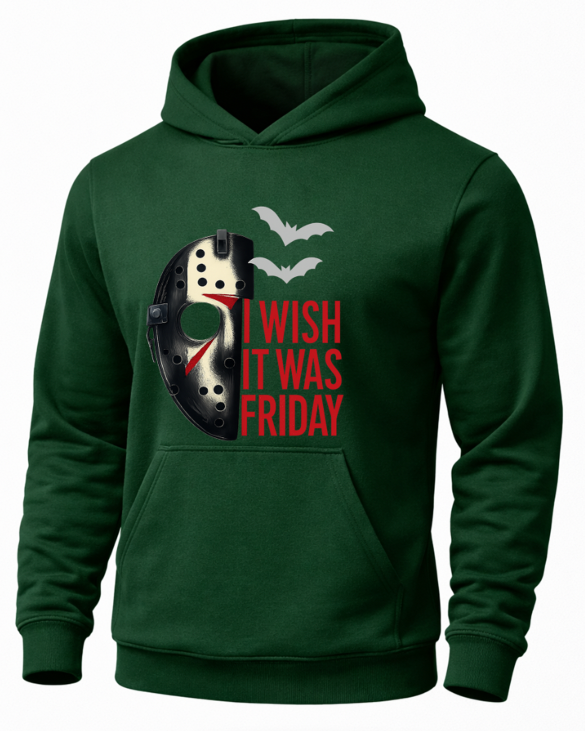 Forest green Friday the 13th Jason Voorhees I Wish It Was Friday hoodie
