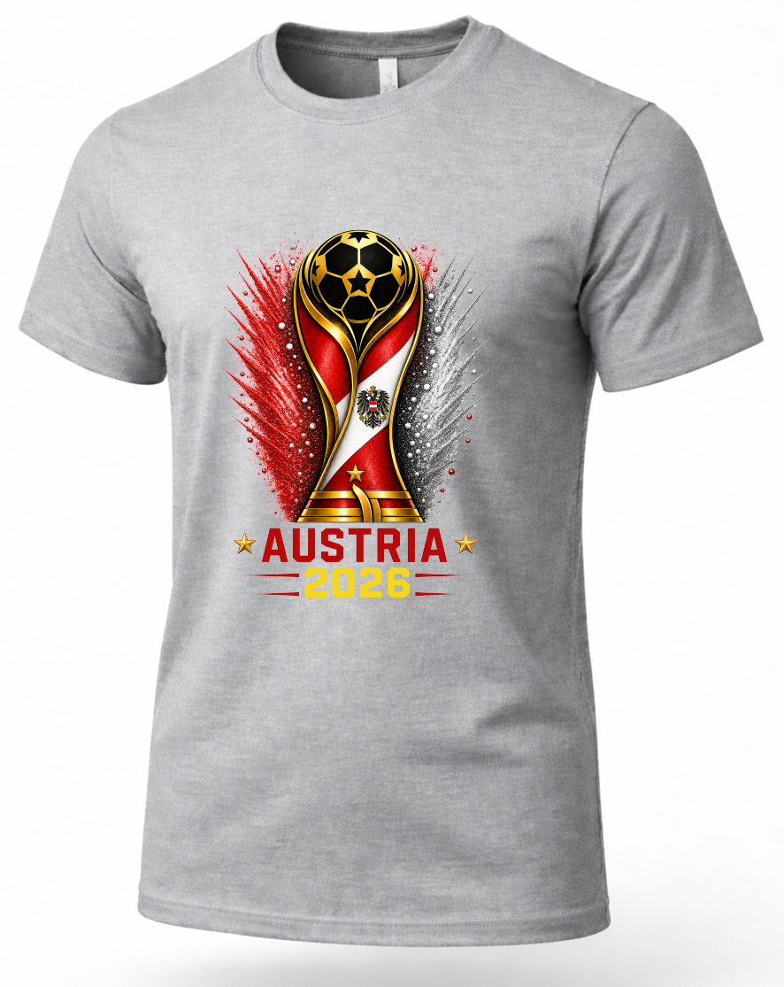 Gray t-shirt with Austria 2026