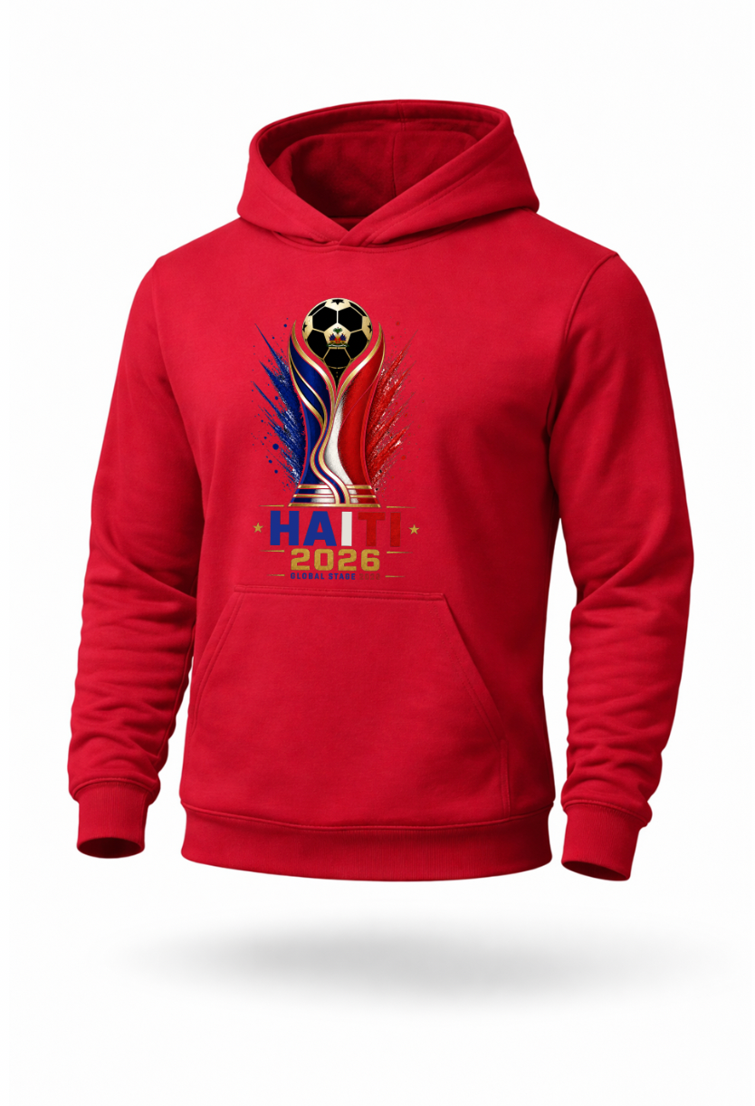 Red Haiti Hoodie Haitian Pride Pullover Sweatshirt