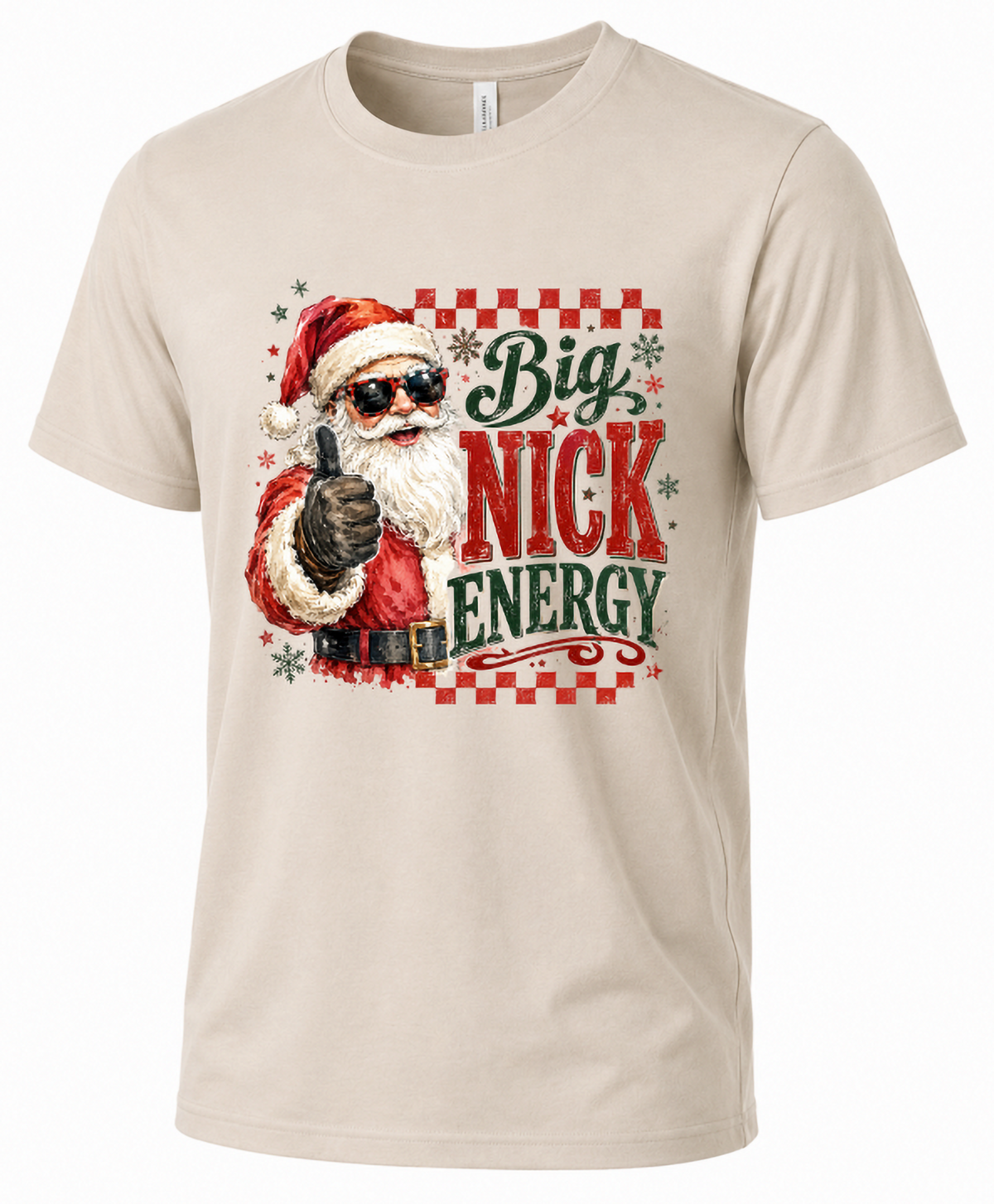 Sand Big Nick Energy funny Santa Christmas graphic tee