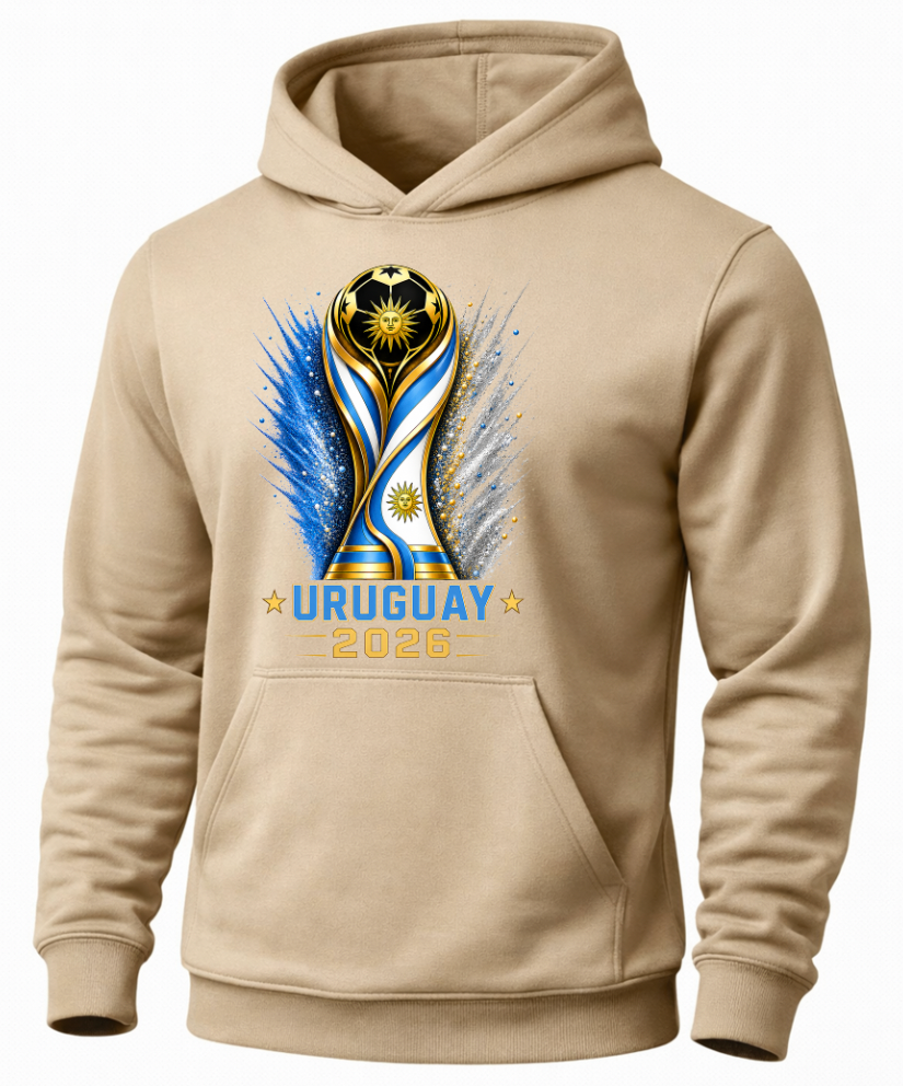 Sand Uruguay soccer fan hoodie for match day apparel