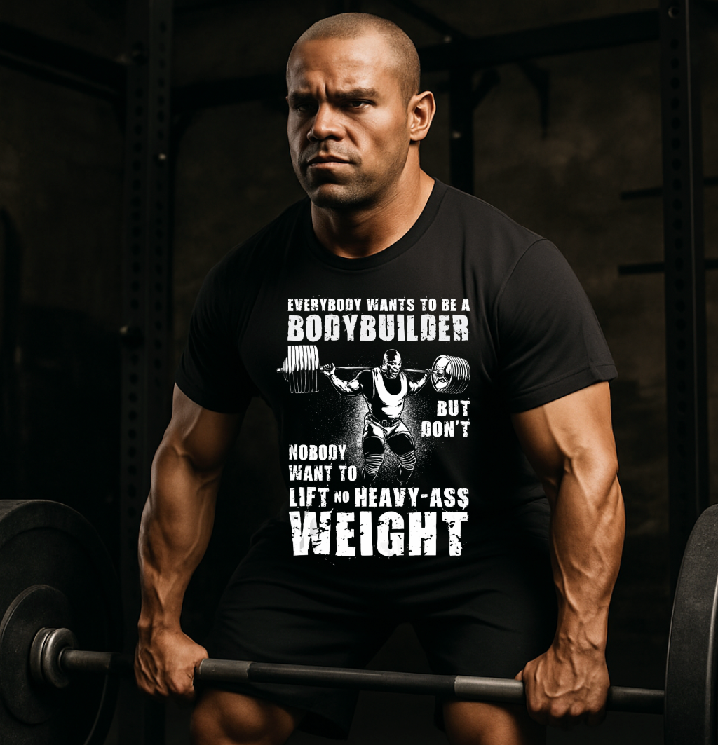 Heavy-Ass Weight Bodybuilder Tee – Hardcore Gym Shirt | Strength Training Workout Shirt for Lifters