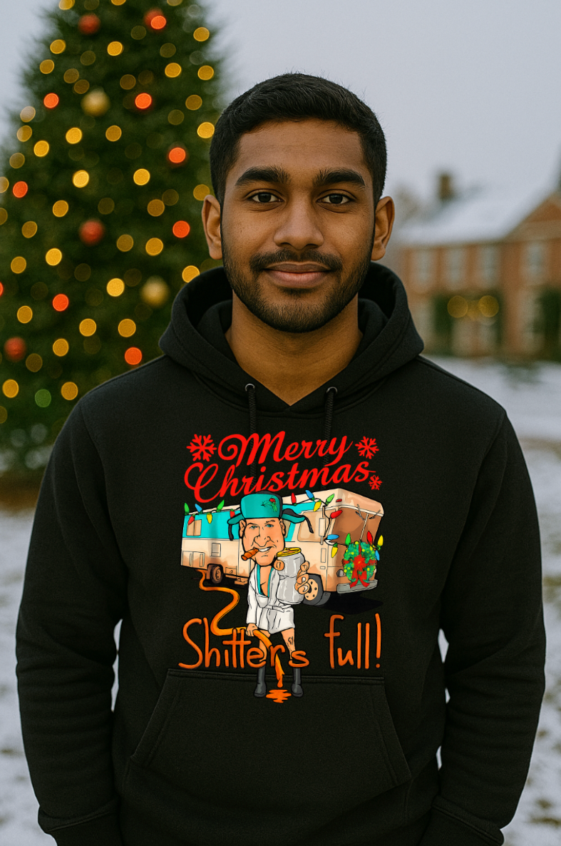 Funny Christmas Hoodie for Adults – Merry Xmas RV Humor Graphic Sweatshirt – Holiday Gift Pullover