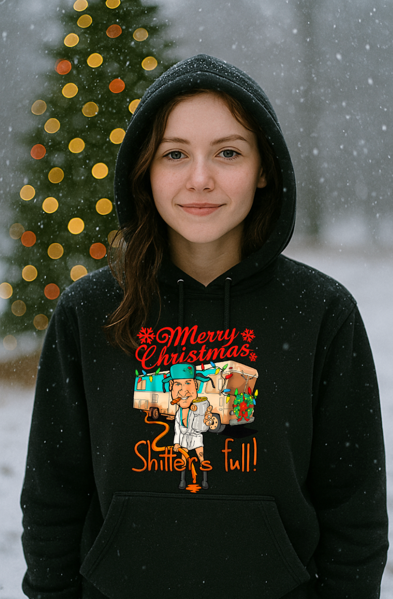 Funny Christmas Hoodie for Adults – Merry Xmas RV Humor Graphic Sweatshirt – Holiday Gift Pullover