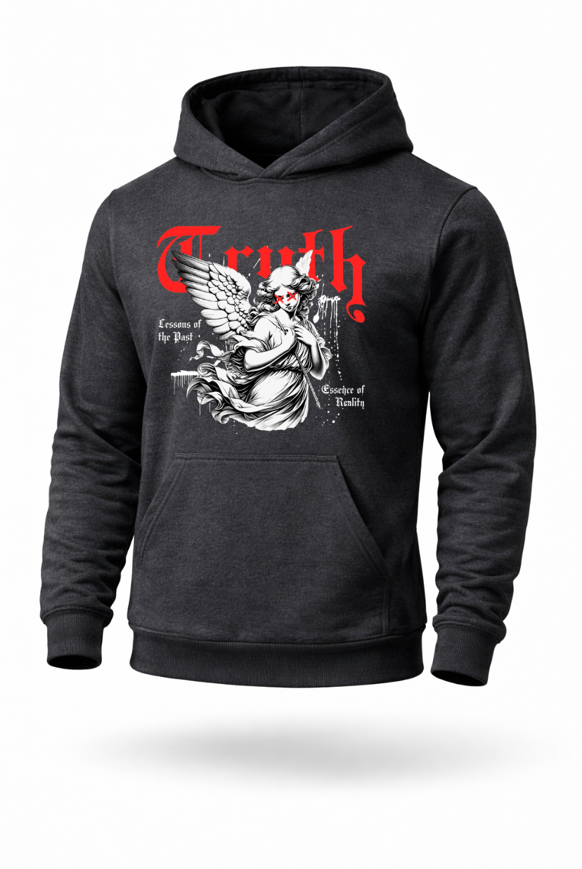 Truth gothic angel dark aesthetic streetwear hoodie by Tailored Threadz