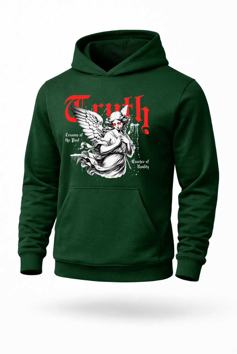 Truth gothic angel dark aesthetic streetwear hoodie by Tailored Threadz