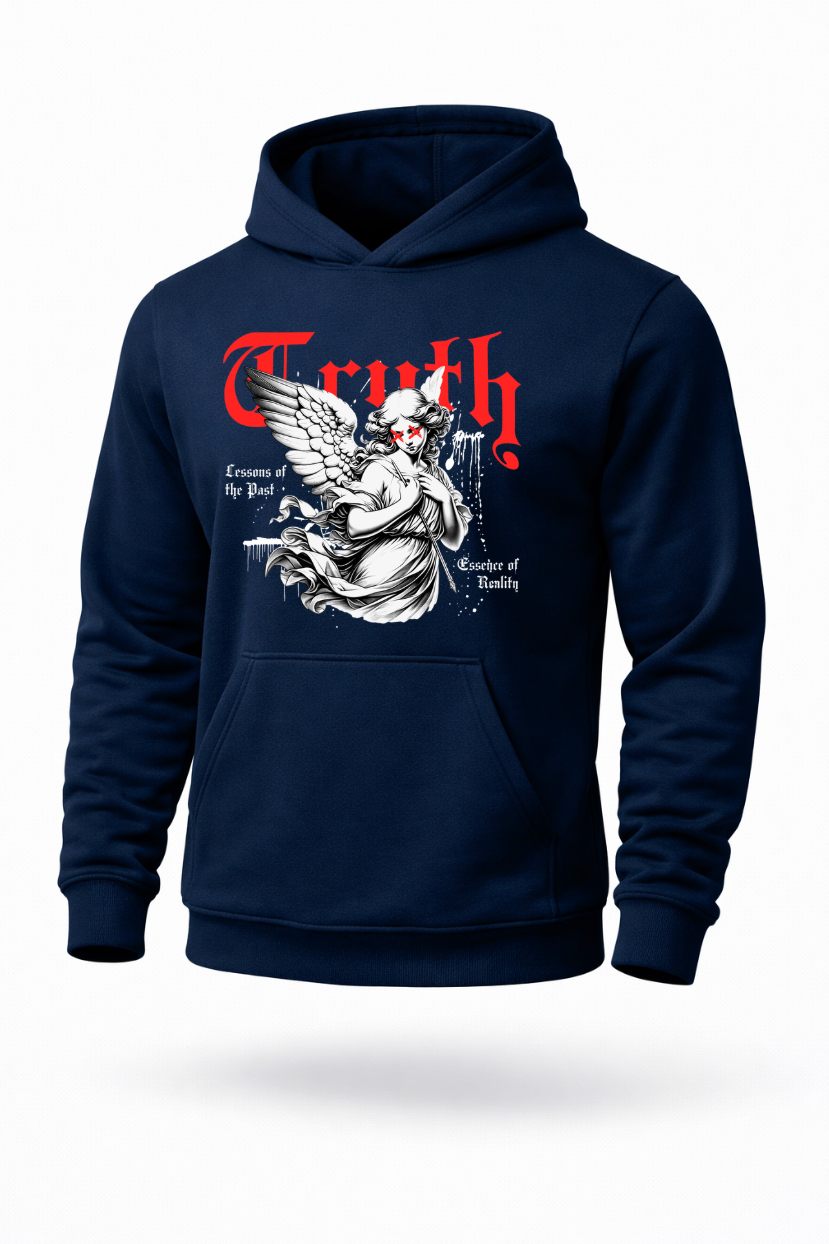 Truth gothic angel dark aesthetic streetwear hoodie by Tailored Threadz