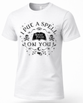 White Hocus Pocus I Put a Spell on You witchy Halloween graphic tee