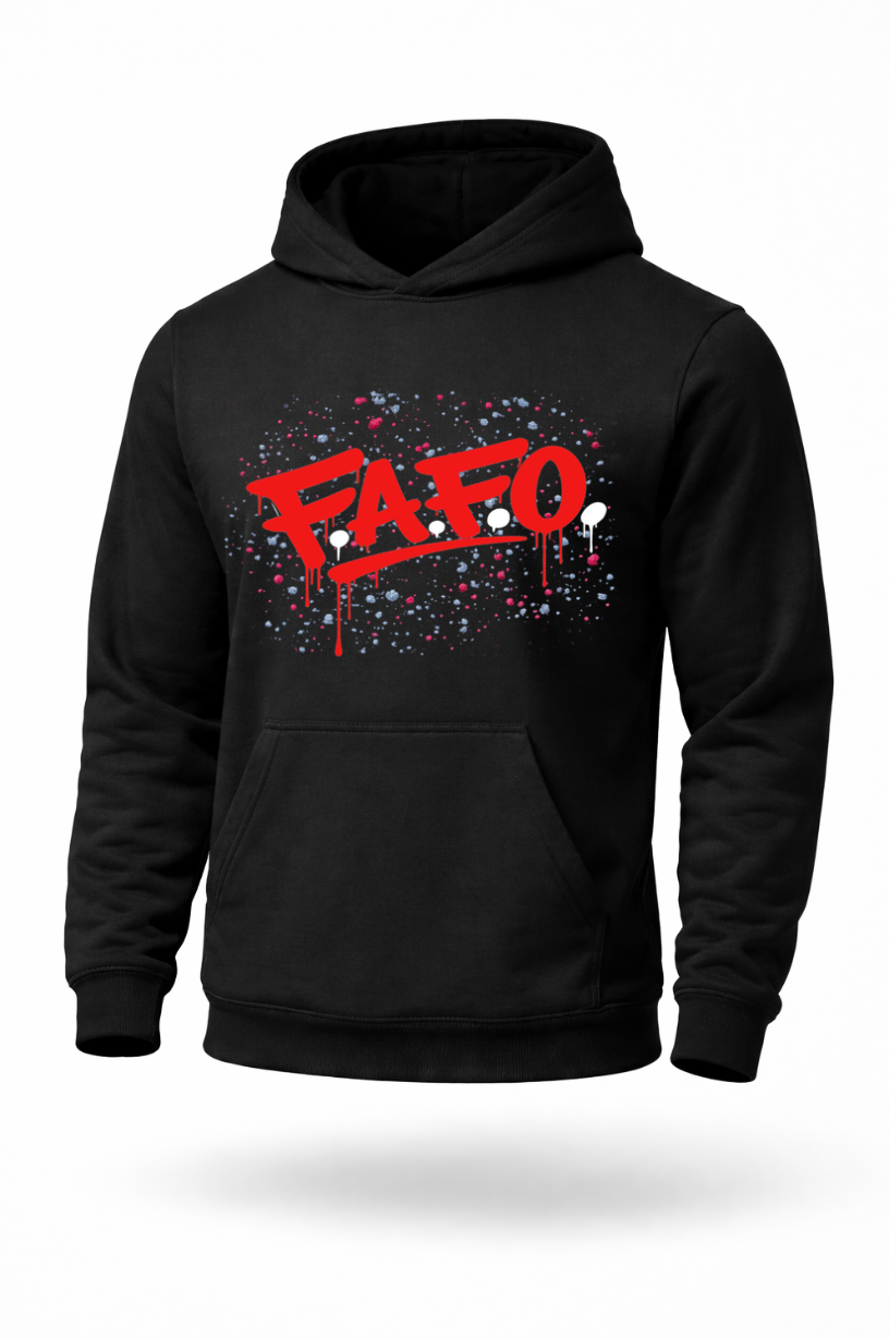 FAFO graffiti streetwear hoodie