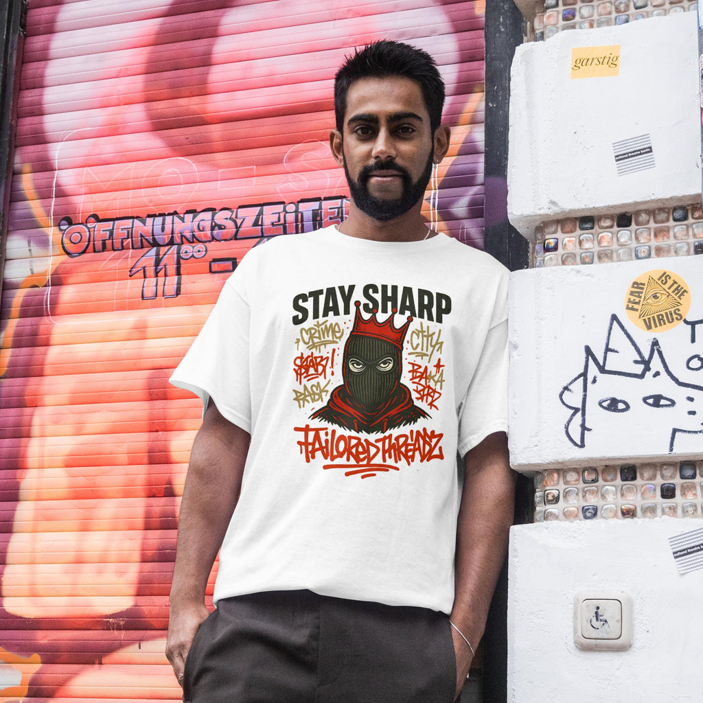 Urban Graffiti T-Shirt: Crown Mask Design - Bella+Canvas 3001