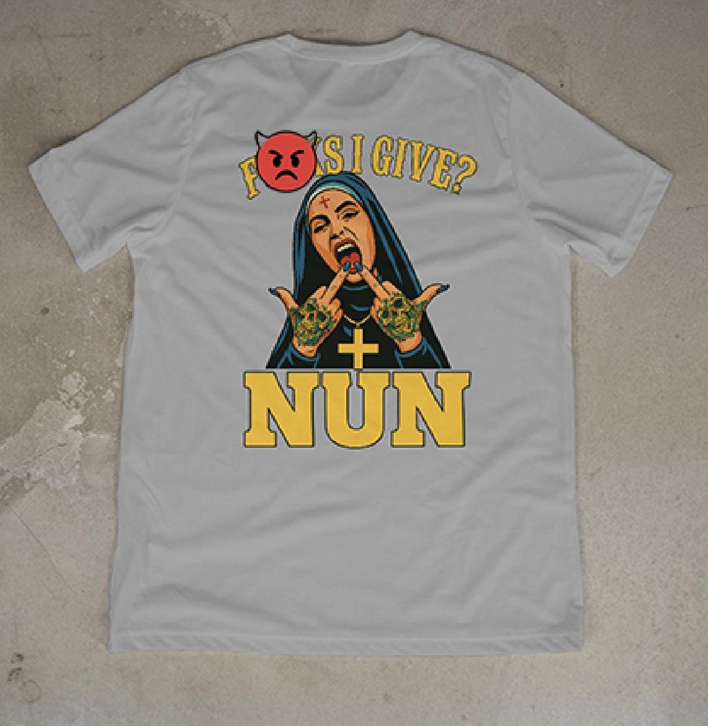 Funny Nun T-Shirt – Tattoo Style Graphic Tee, Rebel Streetwear