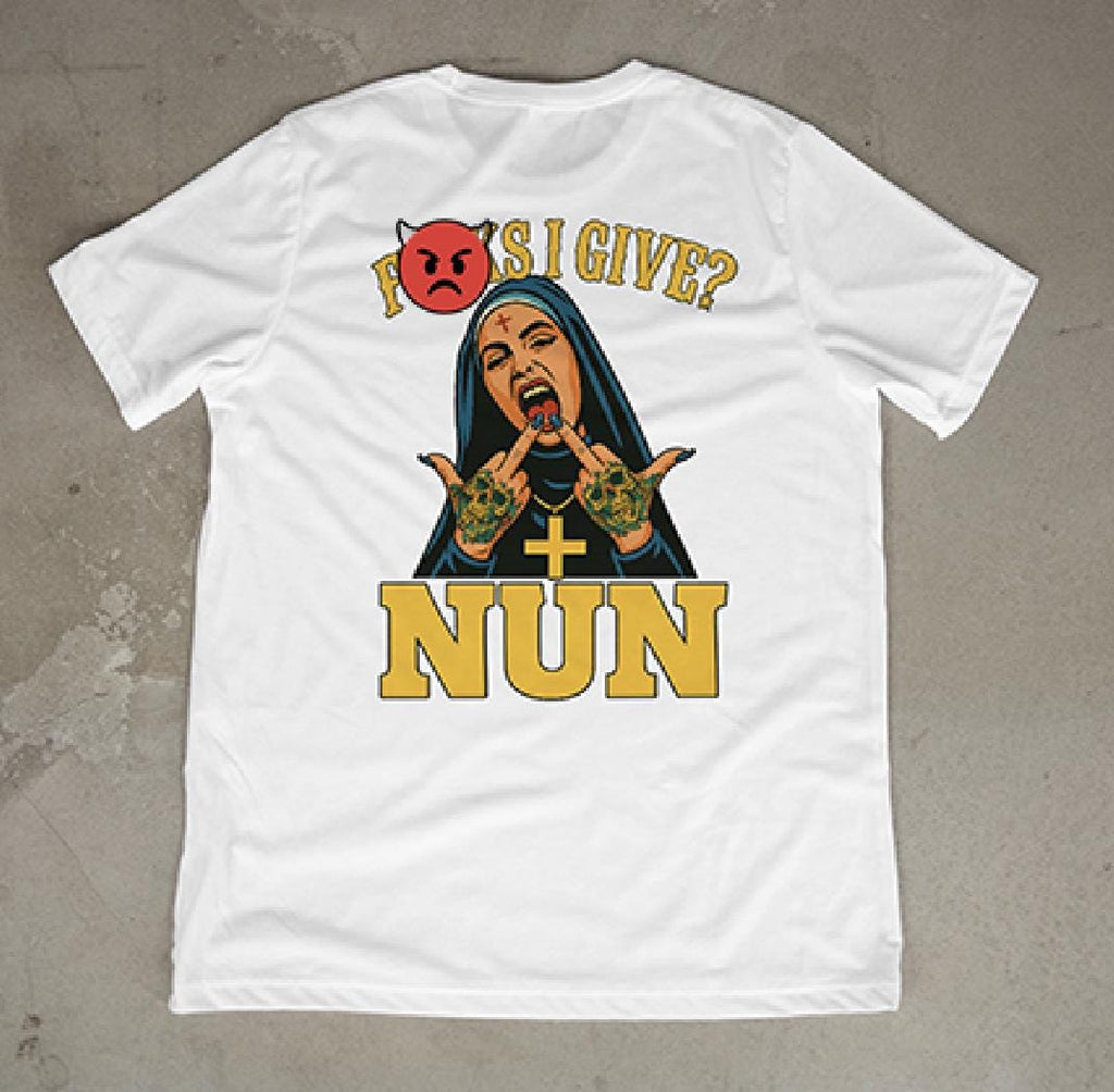 Funny Nun T-Shirt – Tattoo Style Graphic Tee, Rebel Streetwear