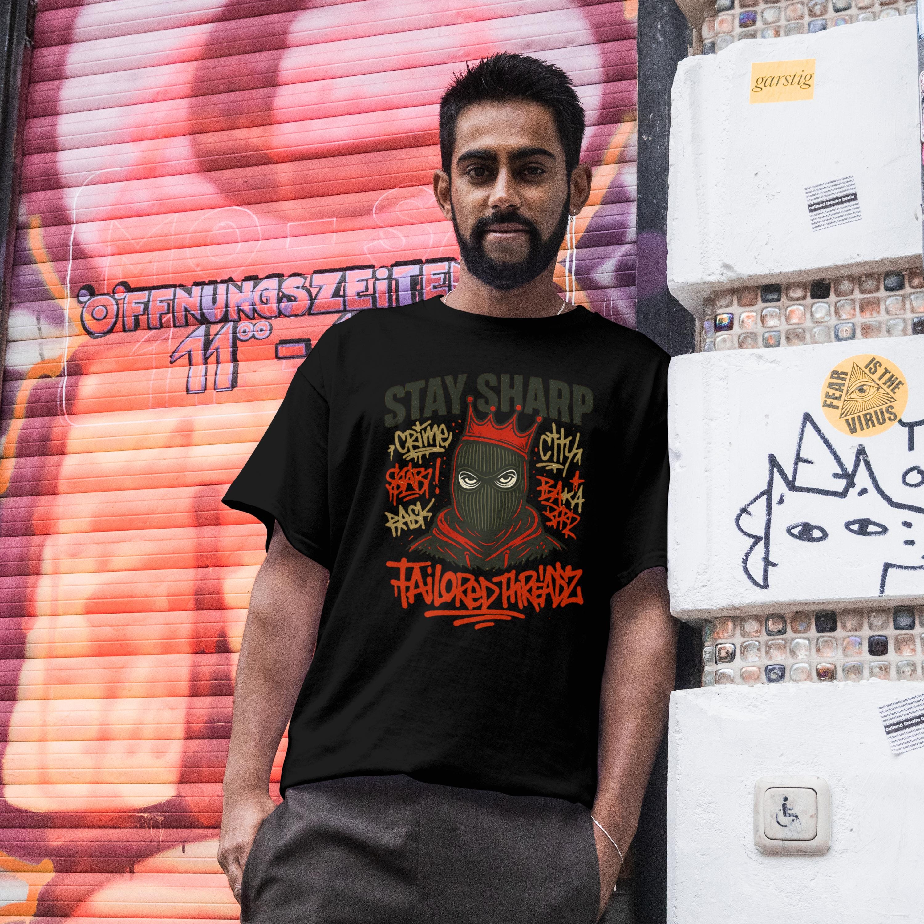 Urban Graffiti T-Shirt: Crown Mask Design - Bella+Canvas 3001