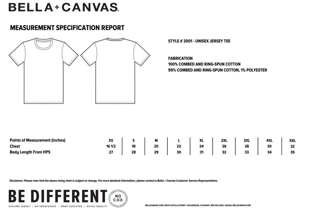 Custom DTF Printed T-Shirt: Upload Your Design - Bella+Canvas 3001