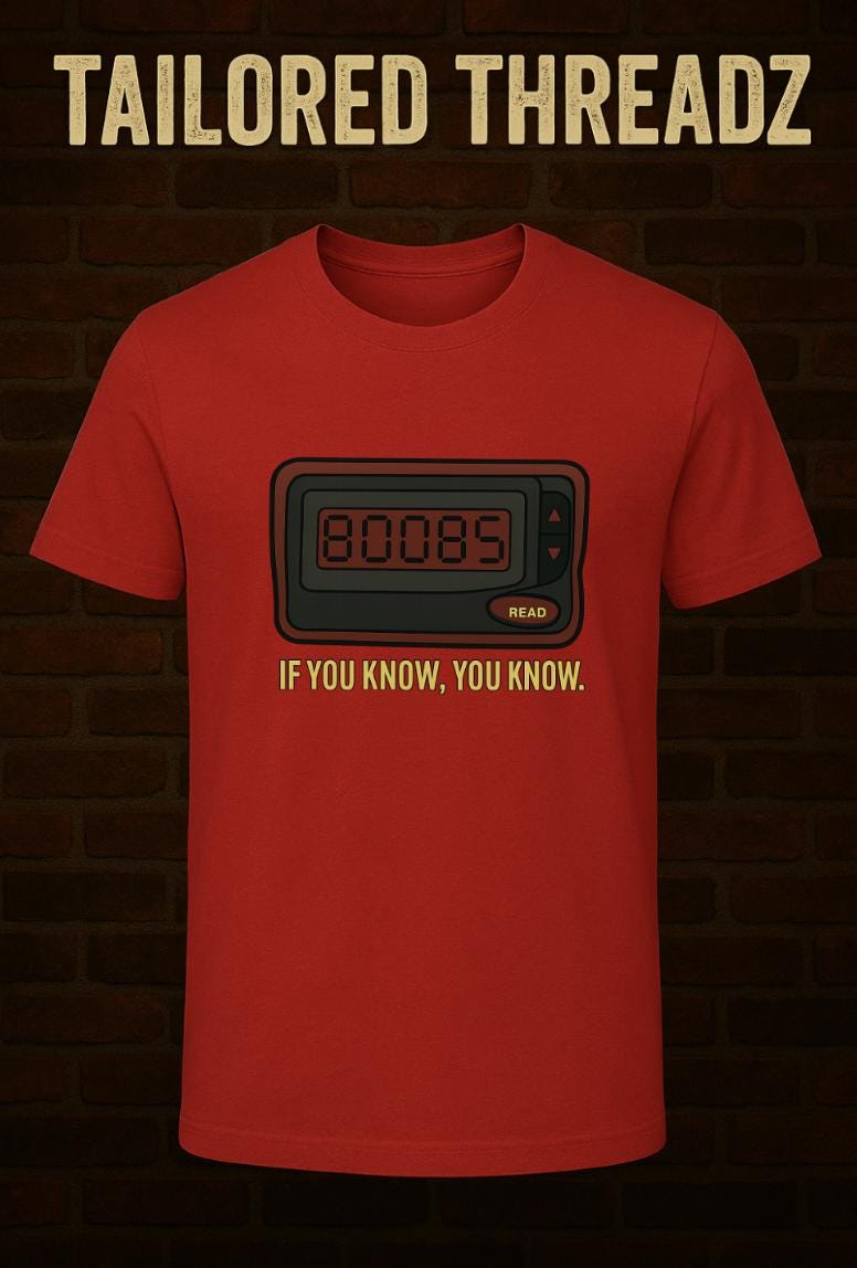 Retro 80085 Pager T-Shirt: Funny 90s Nostalgia Graphic Tee