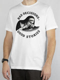 Funny Nun T-Shirt: Bad Decisions Good Stories - Edgy Unisex Graphic Tee