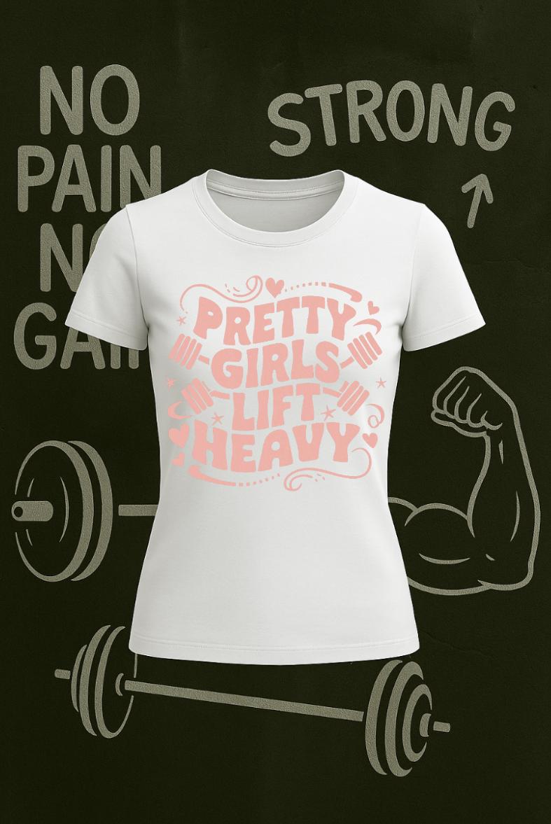 Pretty Girls Lift Heavy Shirt: Women's Gym Tee - Limited Edition