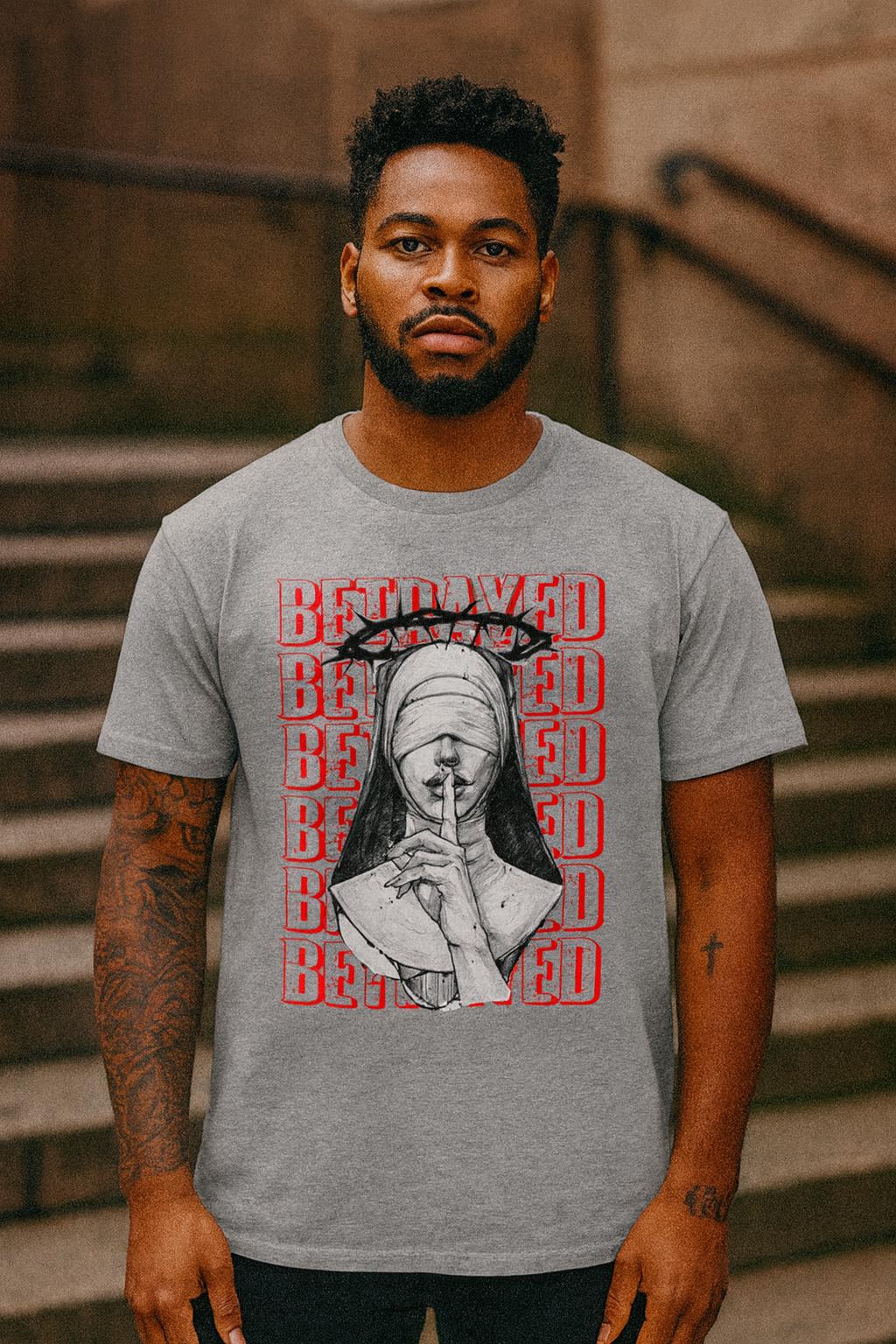 Betrayed Graphic Tee – Dark Streetwear Shirt | Limited Drop Urban Fashion | Gothic Horror Graphic T-Shirt