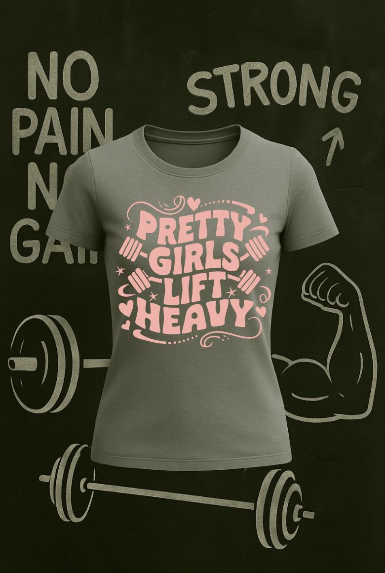 Pretty Girls Lift Heavy Shirt: Women's Gym Tee - Limited Edition