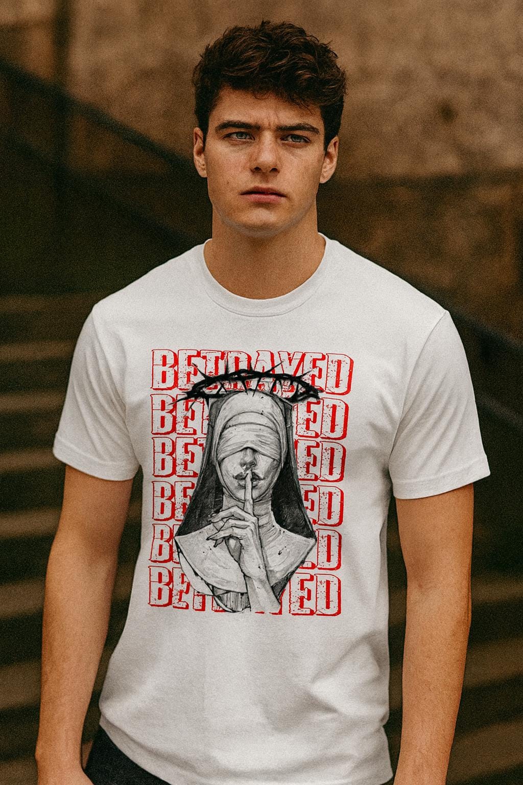 Betrayed Graphic Tee – Dark Streetwear Shirt | Limited Drop Urban Fashion | Gothic Horror Graphic T-Shirt