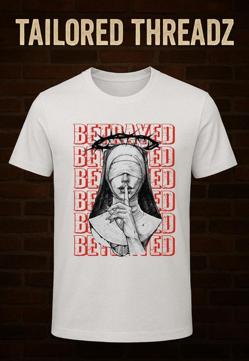 Betrayed Graphic Tee – Dark Streetwear Shirt | Limited Drop Urban Fashion | Gothic Horror Graphic T-Shirt
