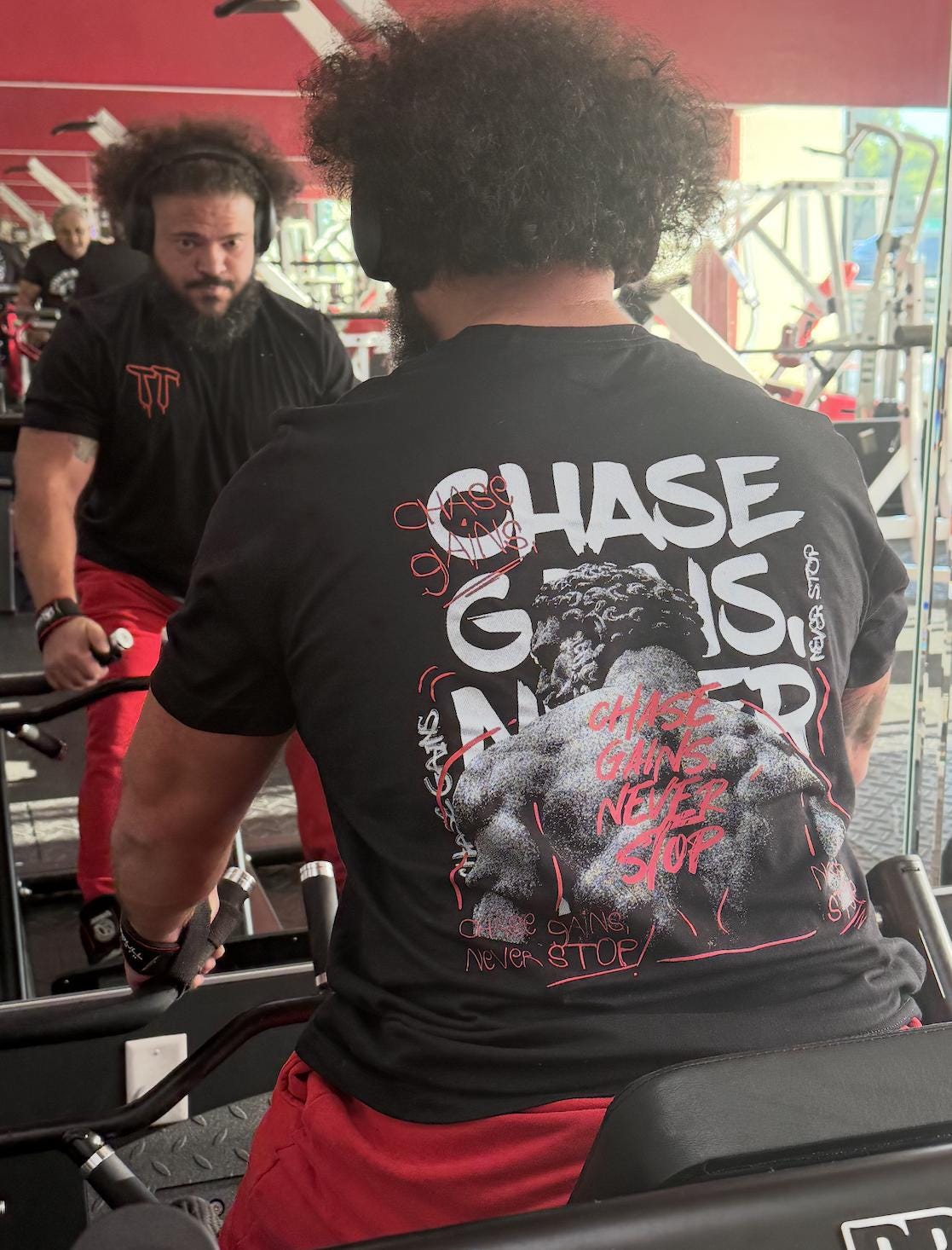 Chase Gains Gym Workout Tee: Bella + Canvas Bodybuilding Shirt