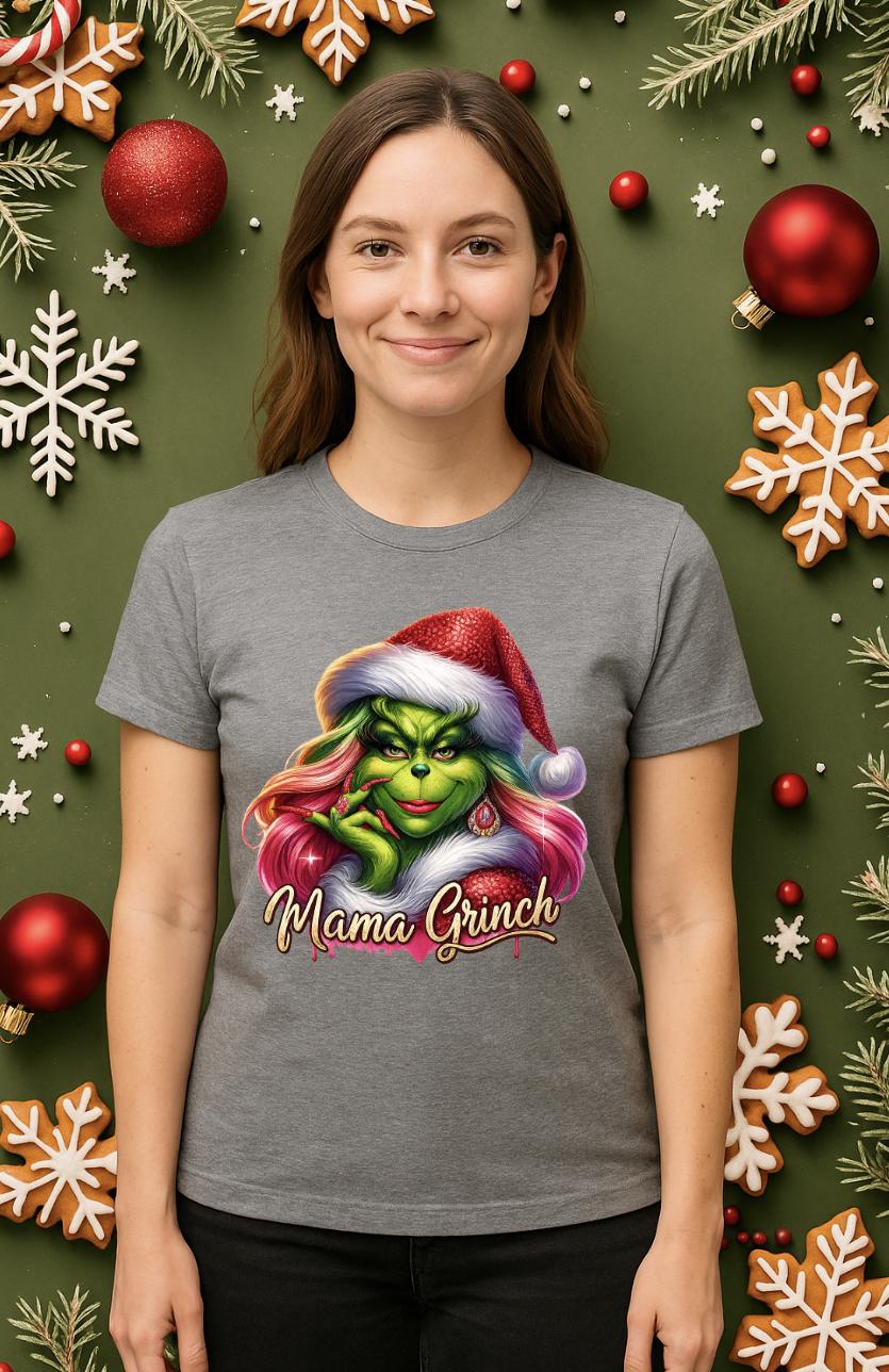 Funny Christmas Shirt for Women | Sassy Holiday Mom Tee | Green Christmas Character Shirt | Retro Holiday Humor Top | Tailored Threadz Xmas