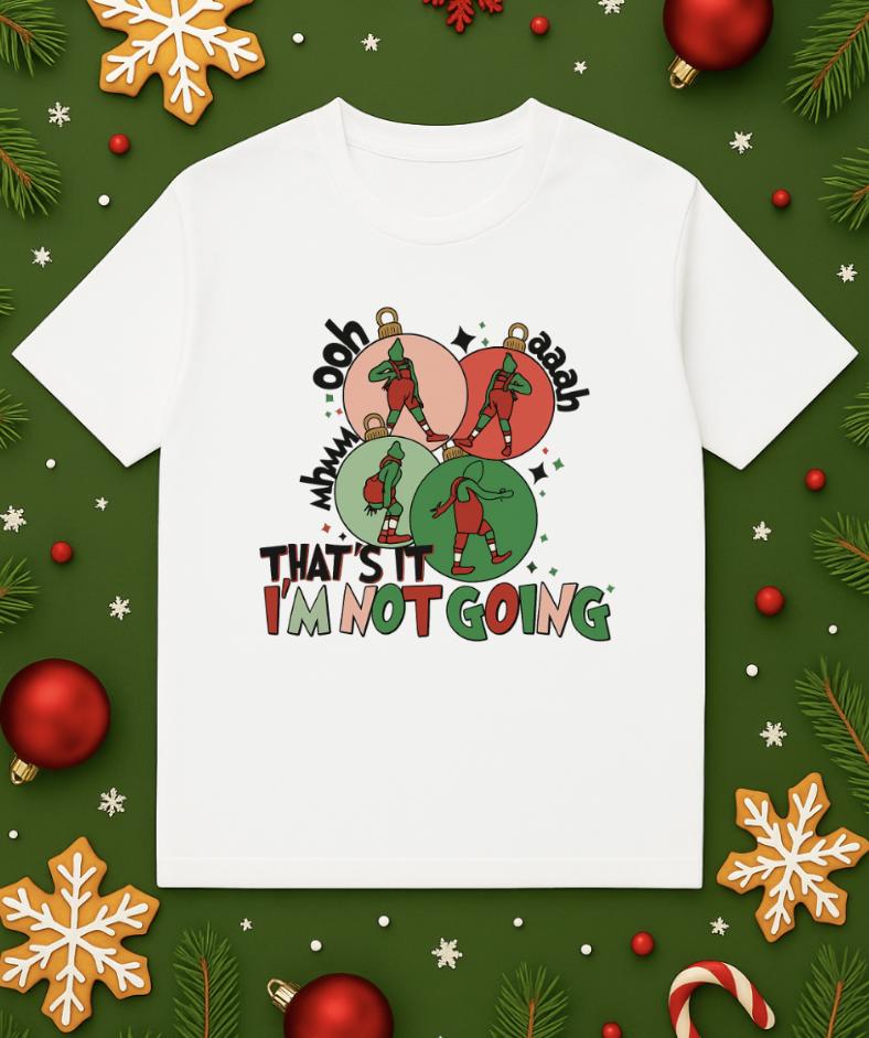 Funny Christmas Shirt | Holiday Humor Tee | “That’s It I’m Not Going” Elf Design | Christmas