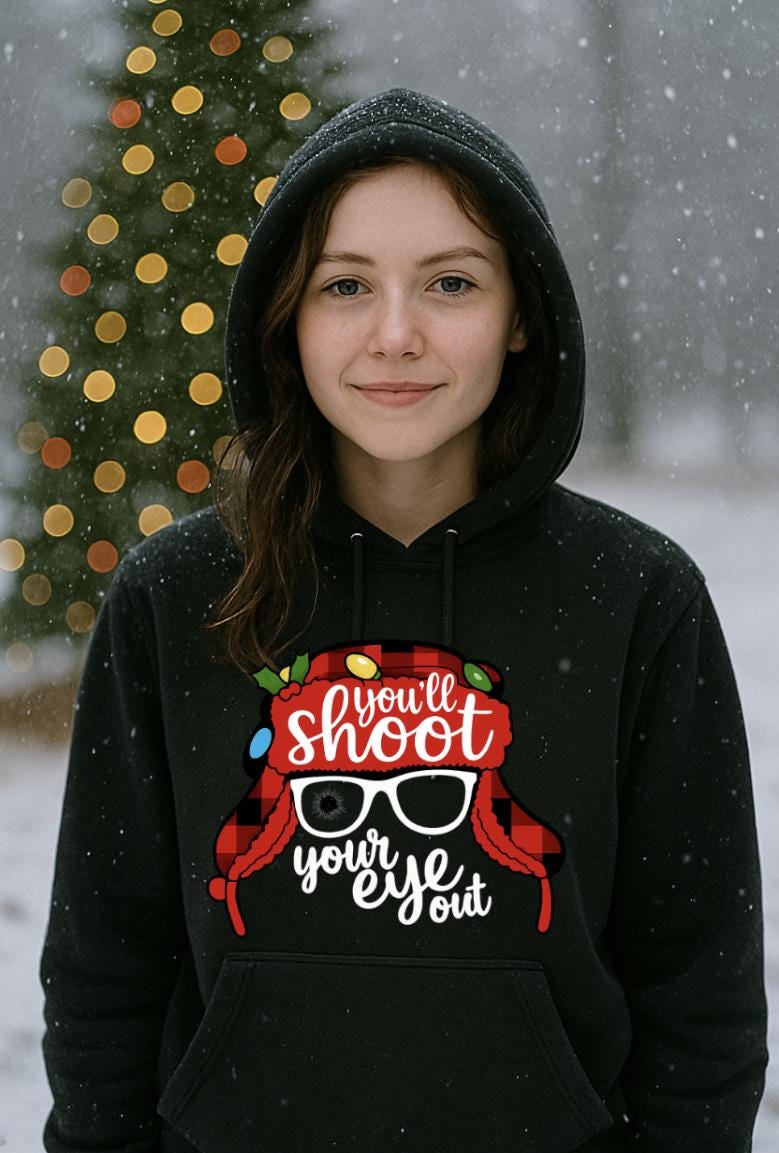 Funny Christmas Hoodie for Men & Women, Retro Holiday Hoodie, Christmas Inspired Hoodie, Holiday Humor Gift, Tailored Threadz