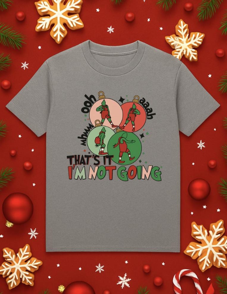 Funny Christmas Shirt | Holiday Humor Tee | “That’s It I’m Not Going” Elf Design | Christmas