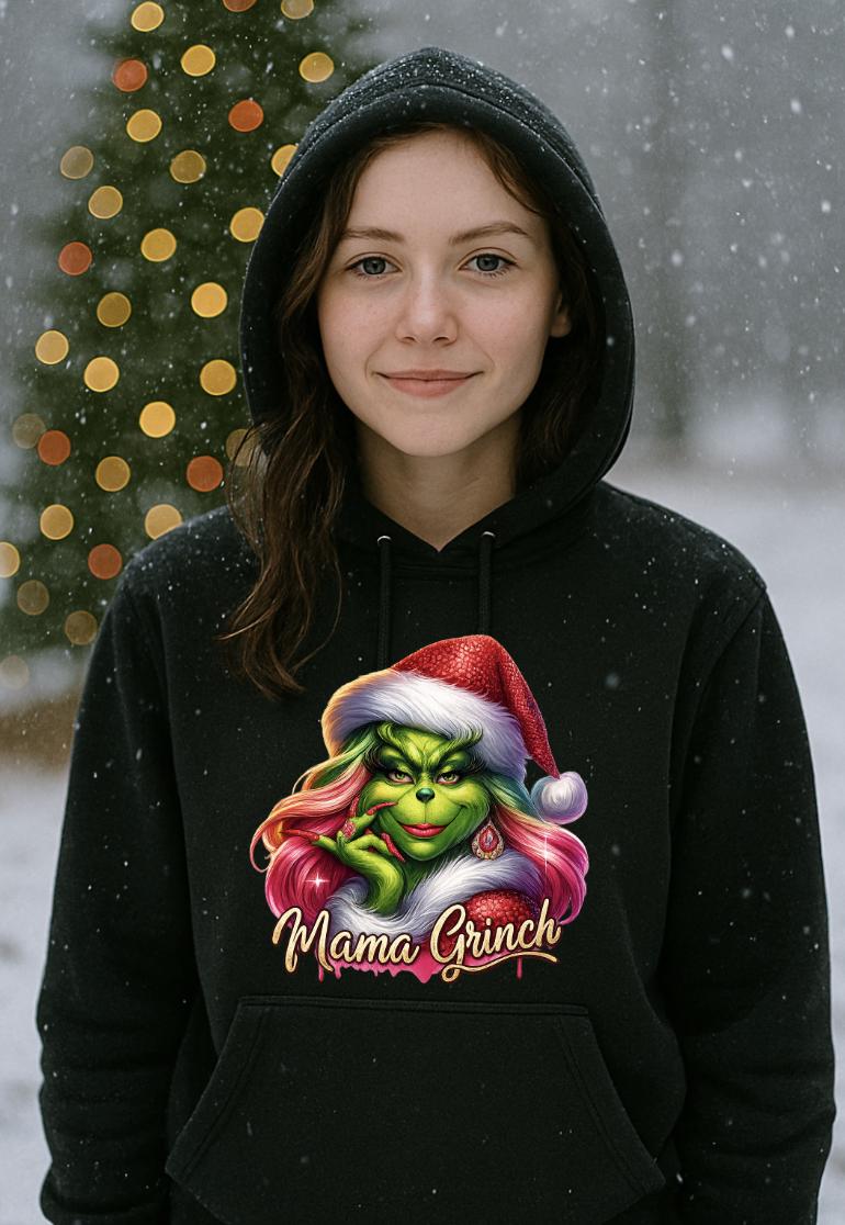 Funny Christmas Hoodie for Women | Sassy Holiday Hoodie | Mean Green Christmas Sweatshirt | Retro Holiday Gift for Her | Cozy Gildan Hoodie