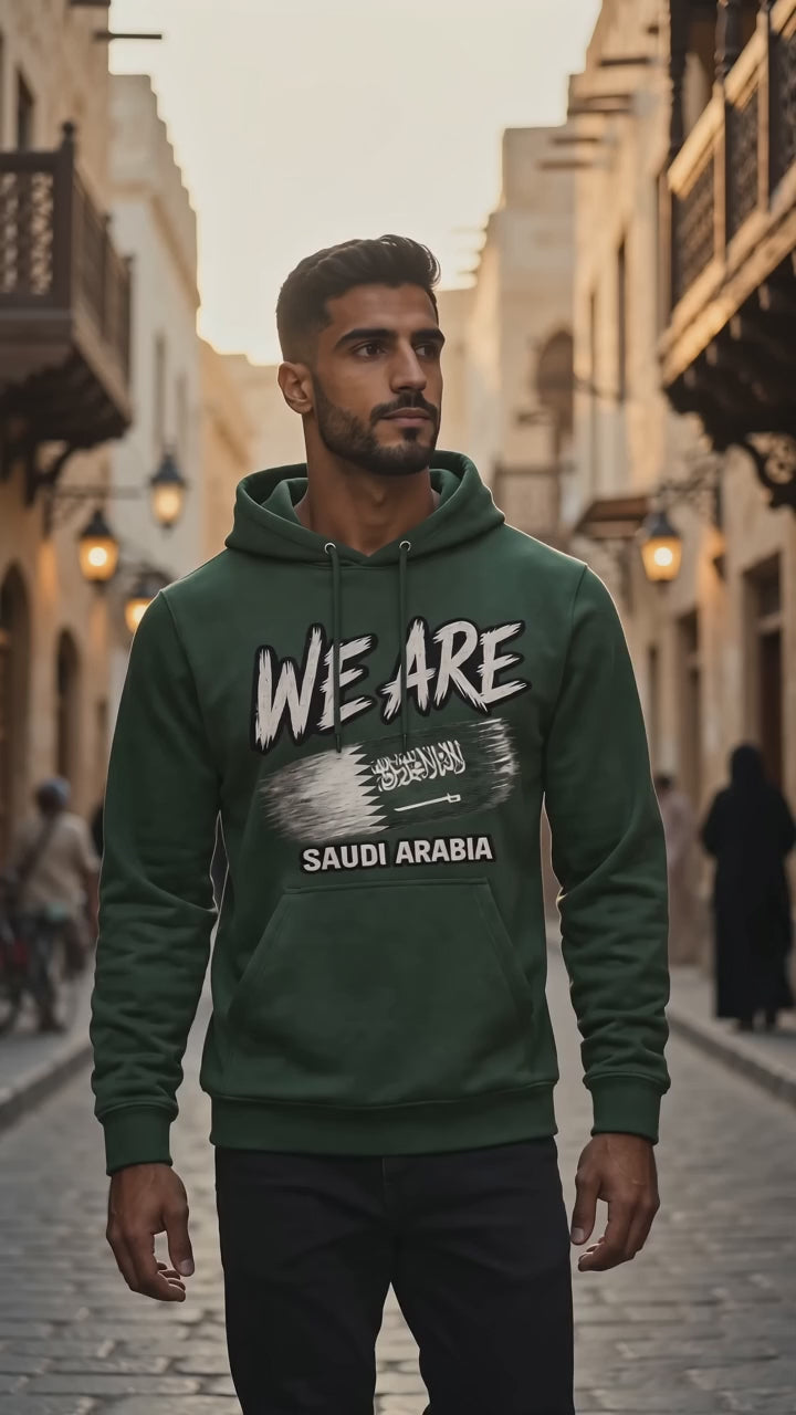 WE ARE Saudi Arabia Flag Heritage Pullover Hoodie