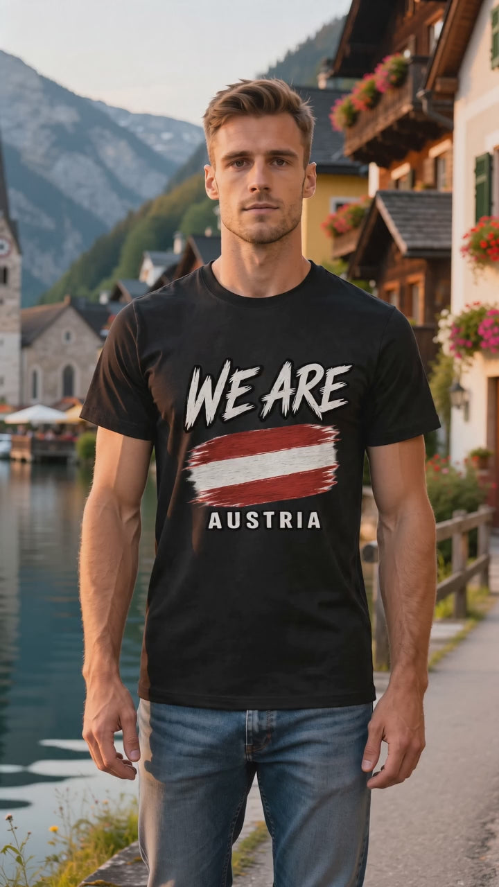 WE ARE Austria Graphic Tee | Austria Heritage Flag T-Shirt