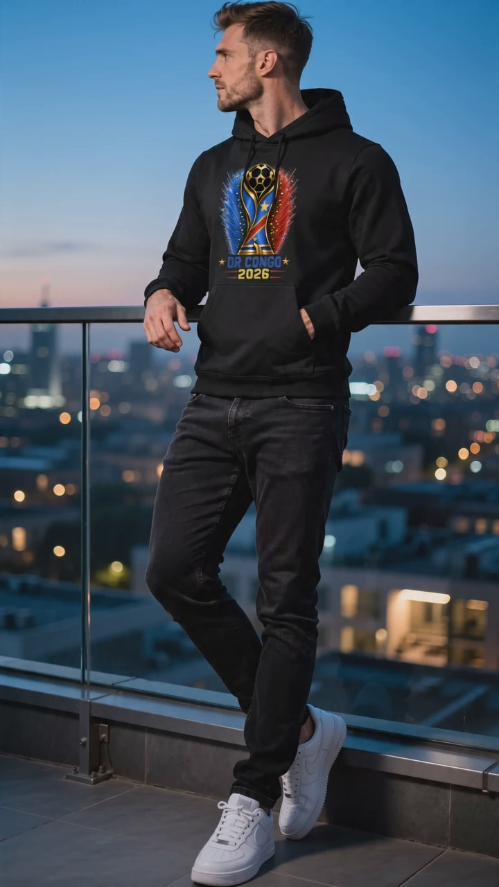 DR Congo Soccer Fan Hoodie 2026 Football Pullover