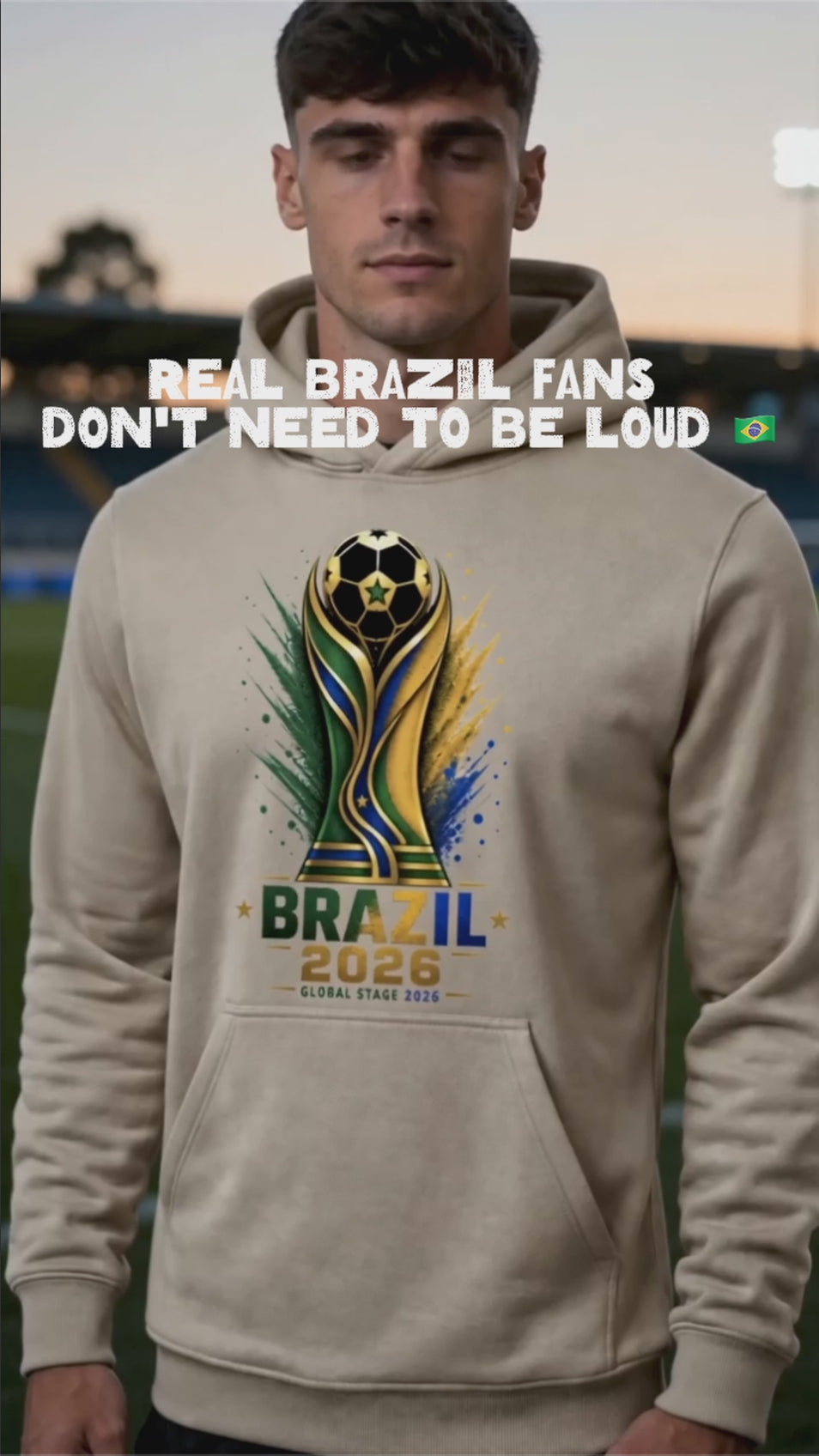 Brazil 2026 Soccer Hoodie – Brazil Football Fan Hoodie, Global Stage 2026 Streetwear