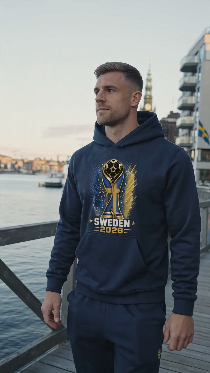 Sweden Soccer Fan Hoodie 2026 Football Supporter Pullover