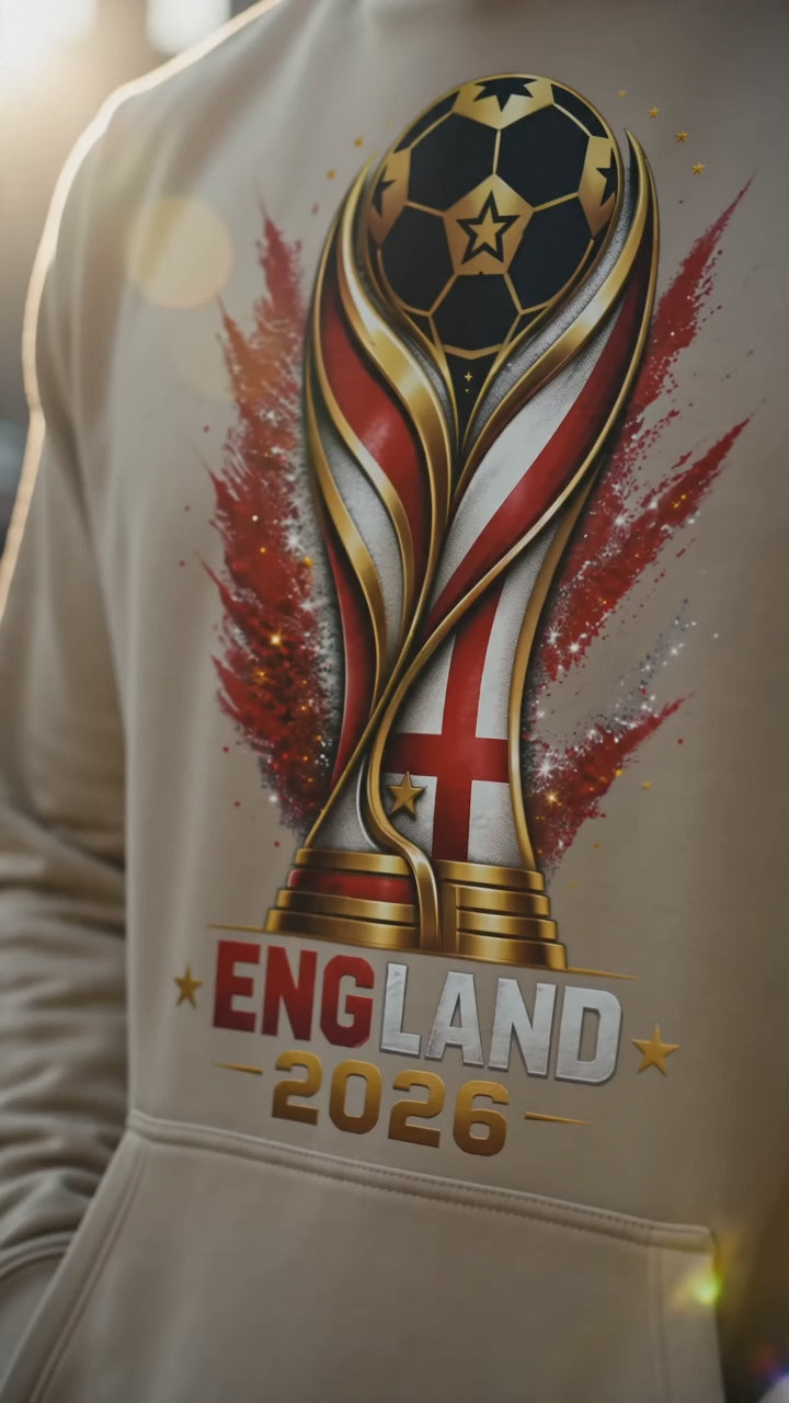 England 2026 Soccer Hoodie | England Football Fan Streetwear Hoodie